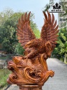 Tượng Đại Bàng Săn Mồi Gỗ Hương Cao 88 Ngang 60 Sâu 28 (cm)