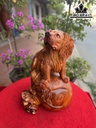 Tượng Chó Gỗ Hương Cao 48 Ngang 38 Sâu 34 (cm)