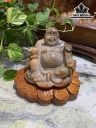 Tượng Di Lặc Đá Mã Não Cao 16,3 Ngang 19 (cm) 3,05kg
