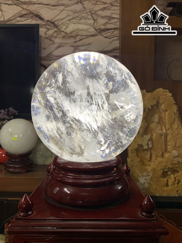 Bi Cầu Thủy Tinh Trắng Cao 16 Đường Kính Hạt 20 (cm) 20cts 11,36kg