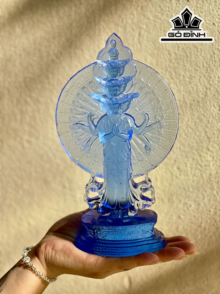 Tượng Phật Nghìn Mắt Nghìn Tay Lưu Ly Cao 25 (cm)