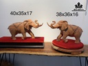 Đôi Voi Gỗ Hương Cao 35-38 Ngang 40-38 Sâu 17-16 (cm)