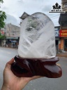 Tác Phẩm Đá Thạch Anh Trắng Cao 20,6 Ngang 19 (cm) 1,25kg