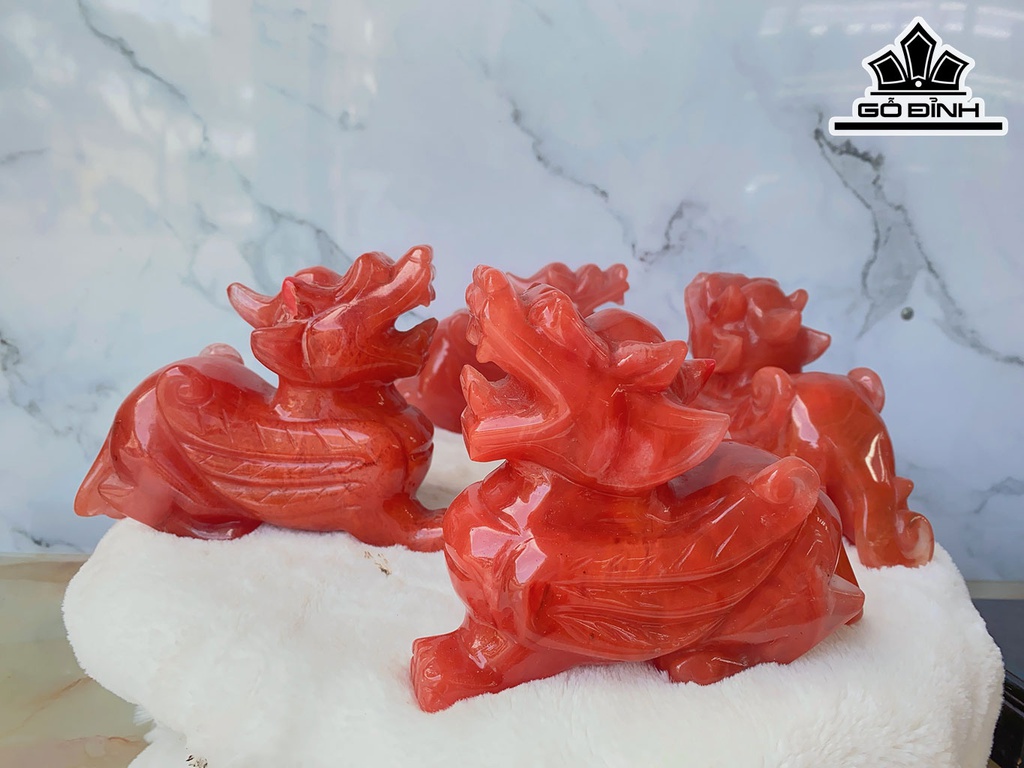 Cặp Tỳ Hưu Đá Lửa Cao 15 (cm)