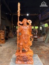 Tượng Quan Công Gỗ Ngọc Am Cao 61 Ngang 23 Sâu 15 (cm)