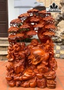 Tượng Phật Di Lặc Ngũ Phúc Gỗ Hương Cao 85 Ngang 58 Sâu 24 (cm)
