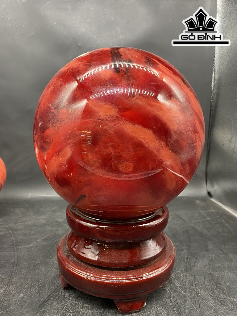 Bi Cầu Obsidian Thủy Tinh Đường Kính Hạt 21 (cm) 21cts 11,5kg