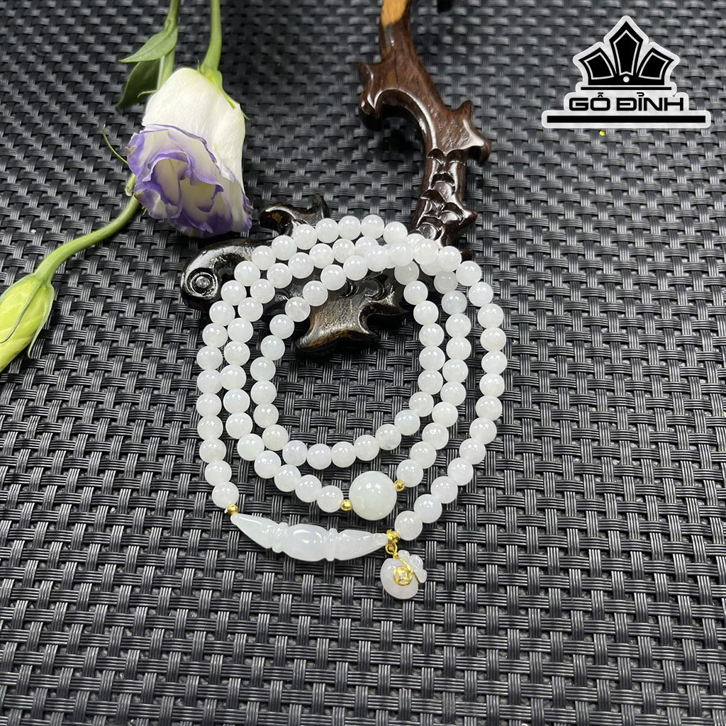 Chuỗi Đá Bạch Ngọc Đường Kính Hạt 5,8 (mm) 5,8cts