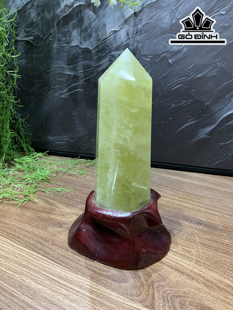 Trụ Đá Thạch Anh Vàng Cao 26,8 Ngang 14 Sâu 10 (cm) 1,95kg