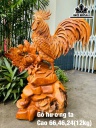 Tượng Gà Trống Gỗ Hương Cao 66 Ngang 46 Sâu 24 (cm)