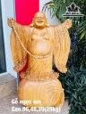 Tượng Phật Di Lặc Nghênh Hỷ Gỗ Ngọc Am Cao 86 Ngang 48 Sâu 20 (cm)