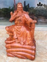 Tượng Quan Công Gỗ Hương Cao 50 Ngang 28 Sâu 20 (cm)