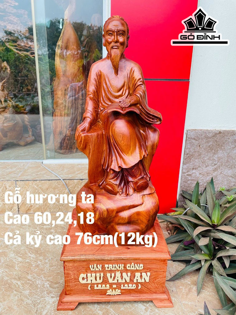 Tượng Thầy Giáo Chu Văn An Cao 60 Ngang 24 Sâu 18 (cm)