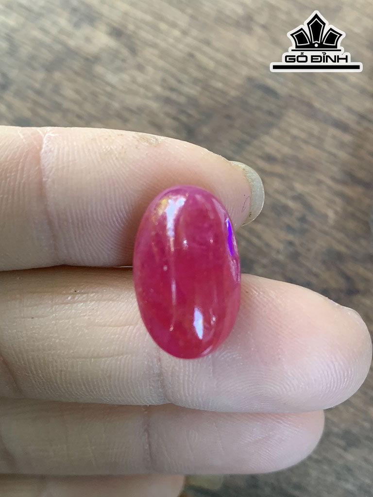 Viên Đá Ruby Lục Yên Đường Kính Hạt 17,5 (mm) 17,5cts