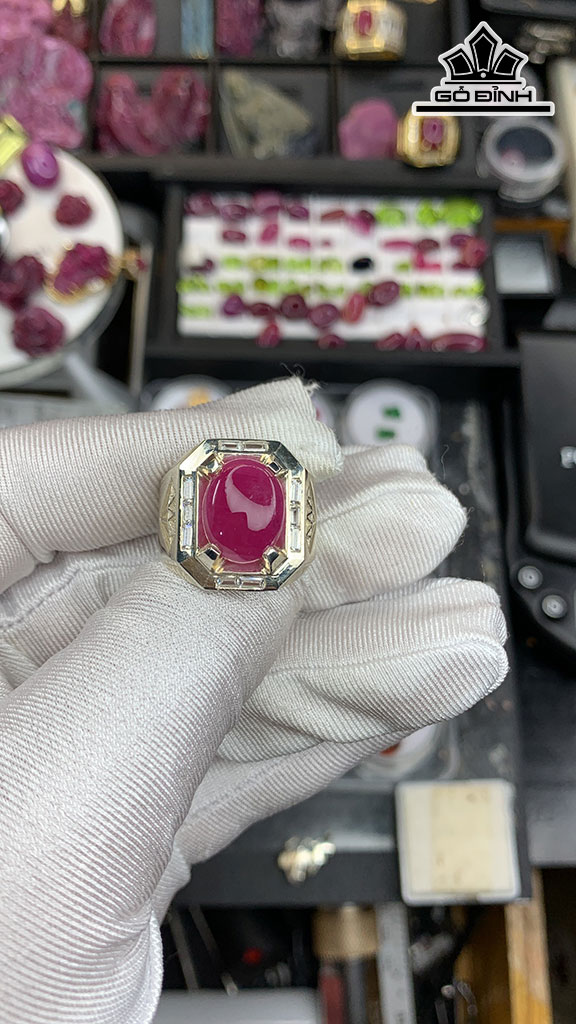 Nhẫn Bạc Đá Ruby Lục Yên
