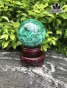 Bi Cầu Đá Khổng Tước Malachite Đường Kính Hạt 7,9 (cm) 7,9cts 0,85kg