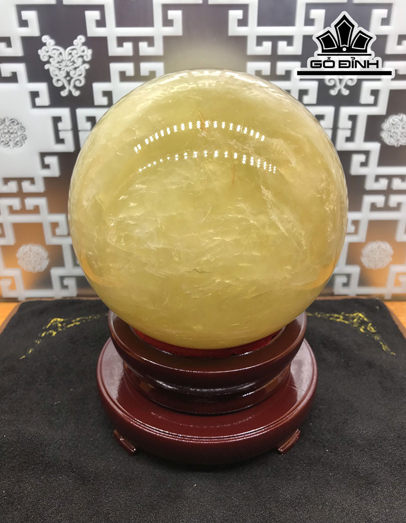Bi Cầu Đá Thạch Anh Vàng Đường Kính Hạt 17 (cm) 17cts 7,3kg