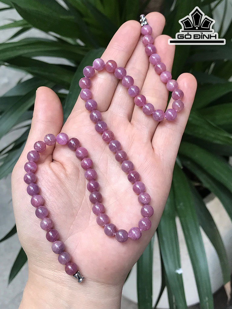 Chuỗi Đá Ruby Đường Kính Hạt 7,5 (cm) 44,68g