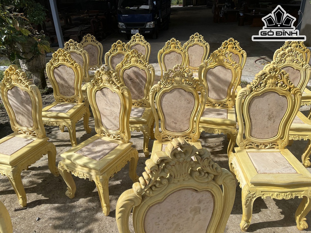 Ghế Gỗ Dổi Mặt Nu Huyết Long Kích Thước 113x46x36 (cm)