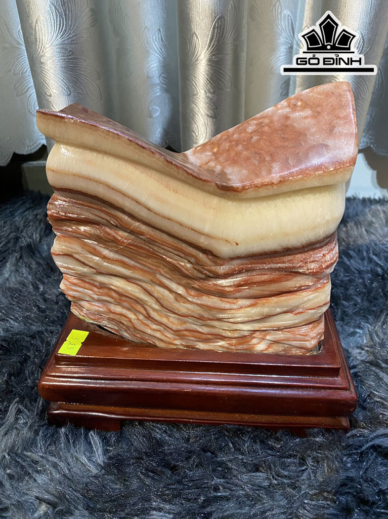 Tác Phẩm Đá Thịt Heo Đá Canxit Cao 16 Ngang 20,5 (cm) 3,83kg