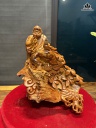 Tượng Đạt Ma Sư Tổ Gỗ Nu Hương Cao 39 Ngang 35 Sâu 30 (cm)