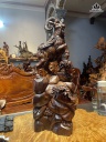 Tượng Nhất Dương Khai Thái Gỗ Cẩm Cao 60 Ngang 25 Sâu 18 (cm)