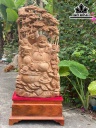 Tượng Phật Di Lặc Tam Phúc Gỗ Ngọc Am Cao 88 Ngang 46 Sâu 27 (cm)