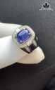 Nhẫn Nam Đá Sapphire Xanh Lục Yên 3,4cts