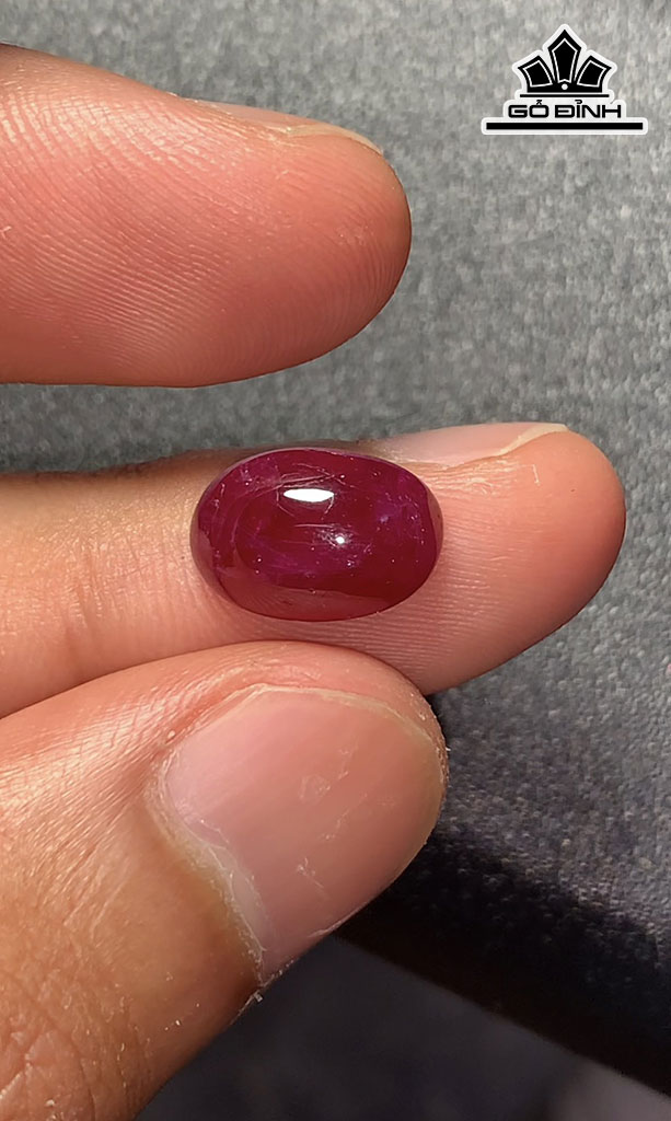 Viên Đá Ruby Yên Bái Cao 12 Ngang 8 Sâu 5 (mm) 5,4cts