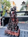 Tượng Phật Di Lặc Tam Phúc Gỗ Trắc Cao 86 Ngang 48 Sâu 25 (cm)