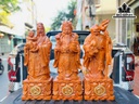Tượng Phúc Lộc Thọ (Tam Đa) Gỗ Hương Cao 80 Ngang 30 Sâu 22 (cm)