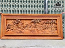 Tranh Thập Bát La Hán Gỗ Hương Cao 96 Ngang 231 Dày 7 (cm)