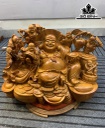 Tượng Phật Di Lặc Ngũ Phúc Gỗ Hương Cao 56 Ngang 77 Sâu 45 (cm)
