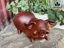 Tượng Heo Gỗ Hương Cao 11 Ngang 19 Sâu 11 (cm)