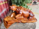 Tượng Trâu Gỗ Hương Cao 28 Ngang 15 Sâu 20 (cm)