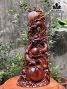 Tượng Nhất Long Đoạt Ngọc Gỗ Cẩm Cao 69 Ngang 32 Sâu 18 (cm)