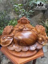Tượng Tam Cóc Trấn Chum Gỗ Hương Cao 31 Ngang 62 Sâu 47 (cm)