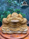 Tượng Thiềm Thừ Gỗ Ngọc Am Cao 27 Ngang 40 Sâu 32 (cm)