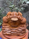 Tượng Thiềm Thừ Gỗ Ngọc Am Cao 40 Ngang 48 Sâu 38 (cm)