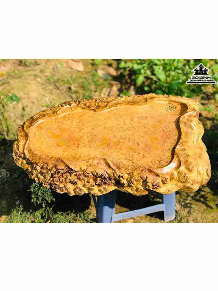 Khay Trà Gỗ Nu Kháo  Rộng 40 Dài 60 Dày 8 (cm)