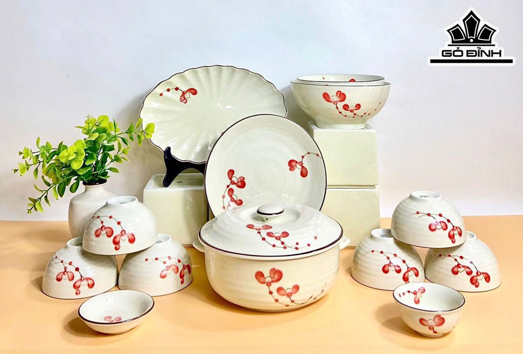 Sét Hình Chuồn Chuồn Gốm Bát Tràng