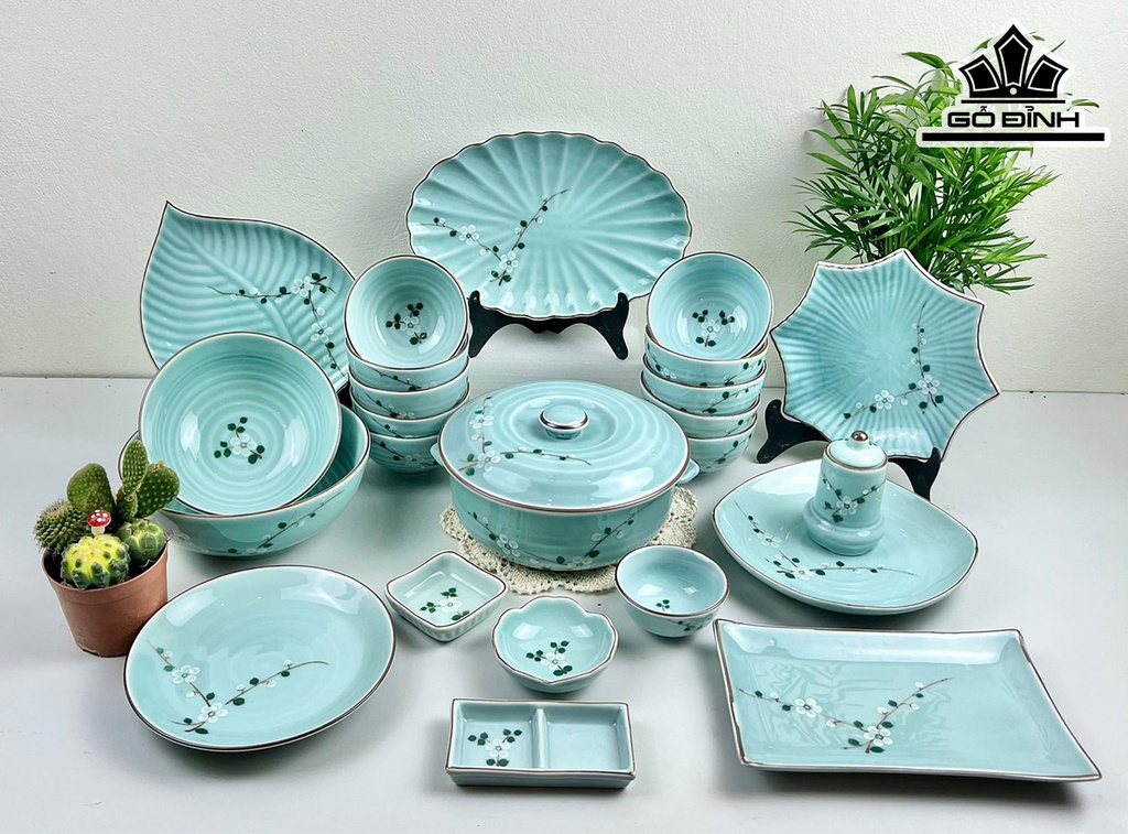 Sét Hình Hoa Dây Gốm Bát Tràng