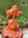 Tượng Bò Tót Gỗ Hương Cao 40 Ngang 30 Sâu 20 (cm)