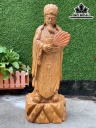 Tượng Gia Cát Lượng Gỗ Ngọc Am Cao 68 Ngang 25 Sâu 18 (cm)