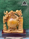 Tượng Ông Thọ Gỗ Nu Kháo Cao 56 Ngang 50 Sâu 16 (cm)