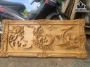 Tranh Phúc Lộc Thọ Gỗ Pơ Mu Cao 44 Ngang 120 Dày 3 (cm)