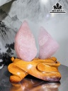 Tác Phẩm Đá Thạch Anh Hồng Cao 21 Ngang 20 (cm) 2,1kg