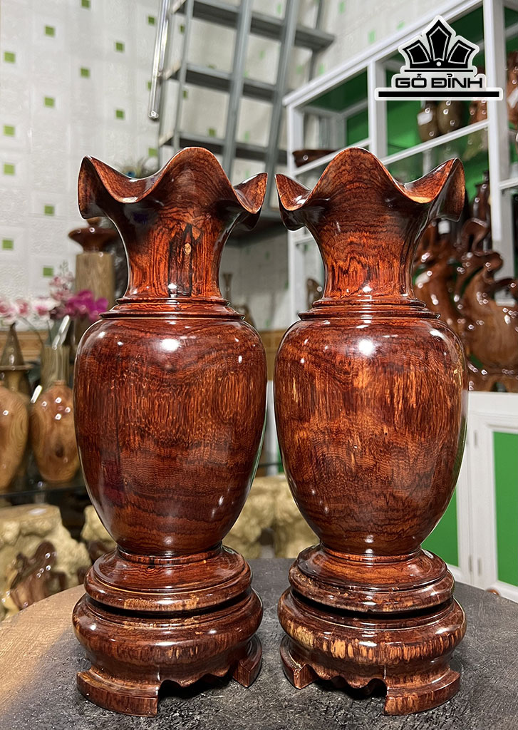 Lục Bình Gỗ Cẩm Cao 29,5 Đường Kính