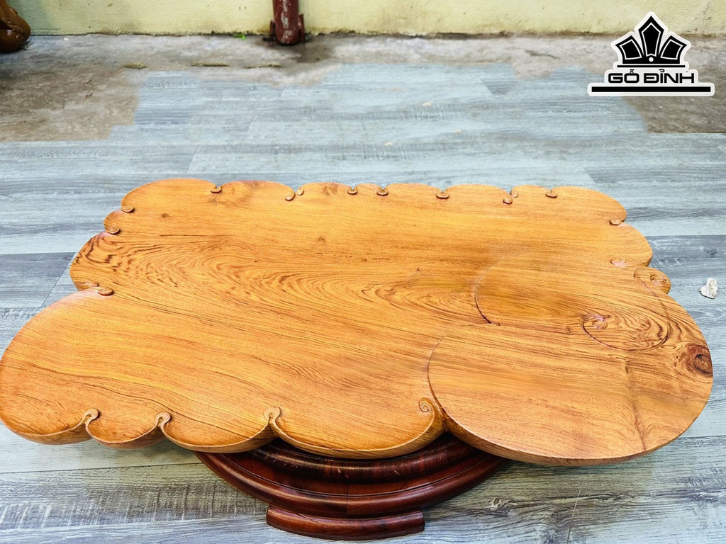 Khay Trà Gỗ Hương Cao 5 Ngang 66 Sâu 42 (cm)