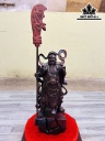 Tượng Quan Công Chống Đao Gỗ Trắc Cao 60 Ngang 22 Sâu 17 (cm)